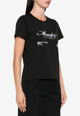 Moncler Embroidered-Cursive Logo T-shirt Charcoal K20938C0000589AJS_998