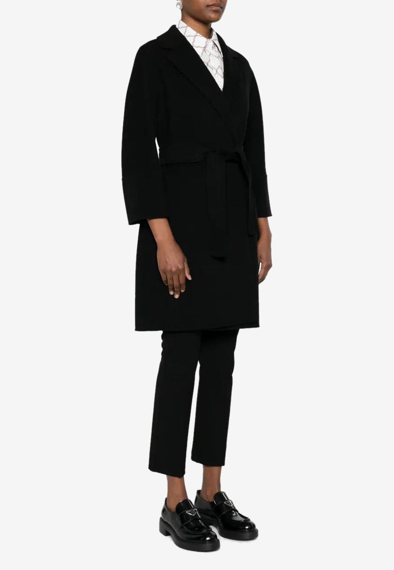S Max Mara Arona Wool Belted Coat Black 2529016071600ARONA_013