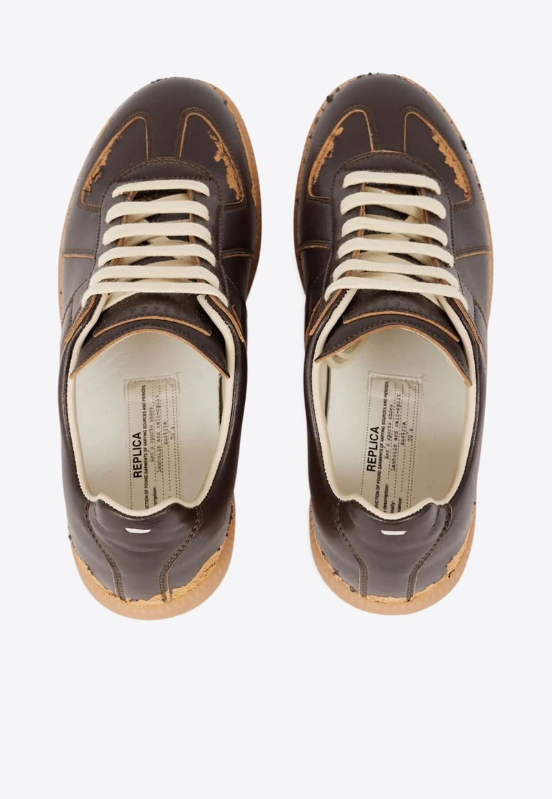 Maison Margiela Replica Lace-Up Sneakers Brown S58WS0270P7414_HB056