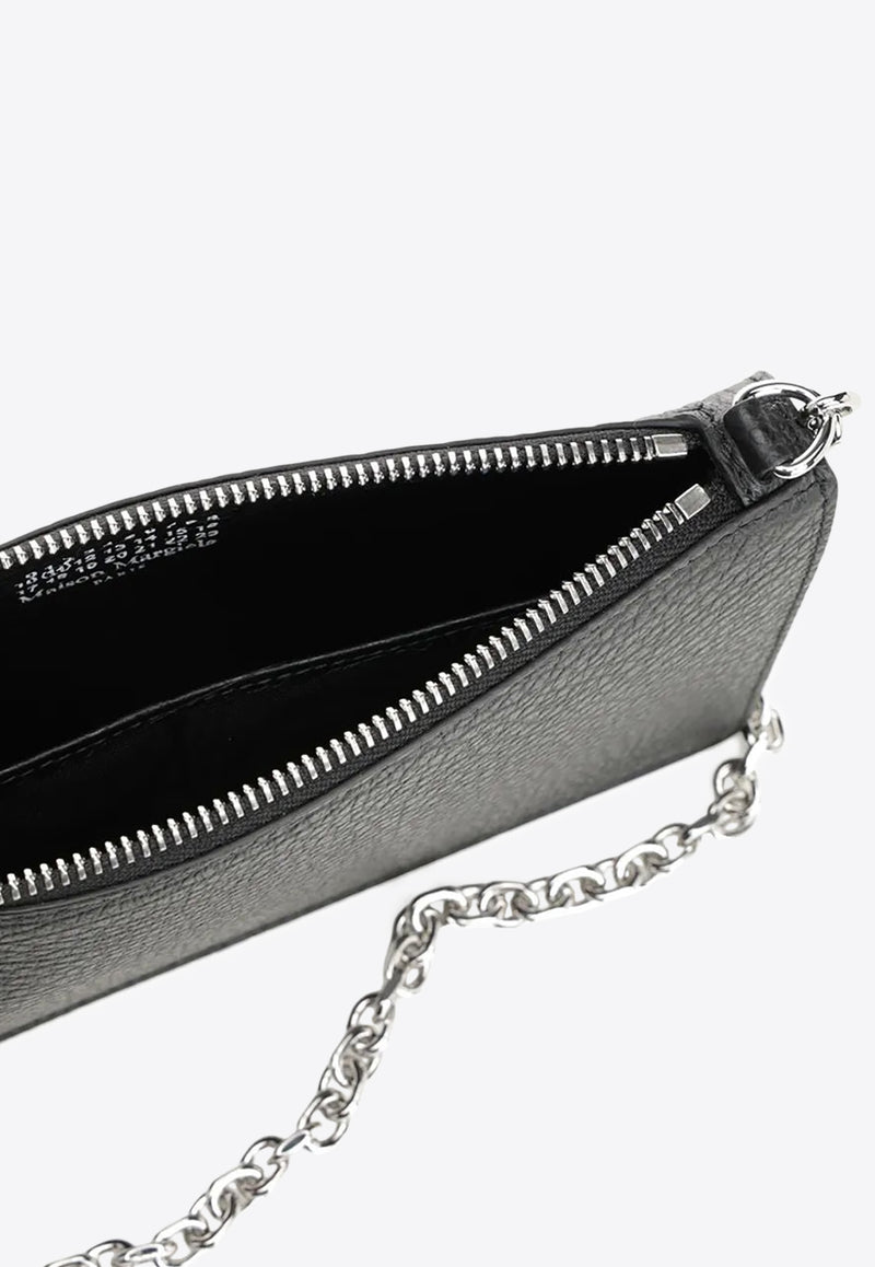 Maison Margiela Four Stitch Leather Chain Clutch Black SA1VL0038P4455_T8013