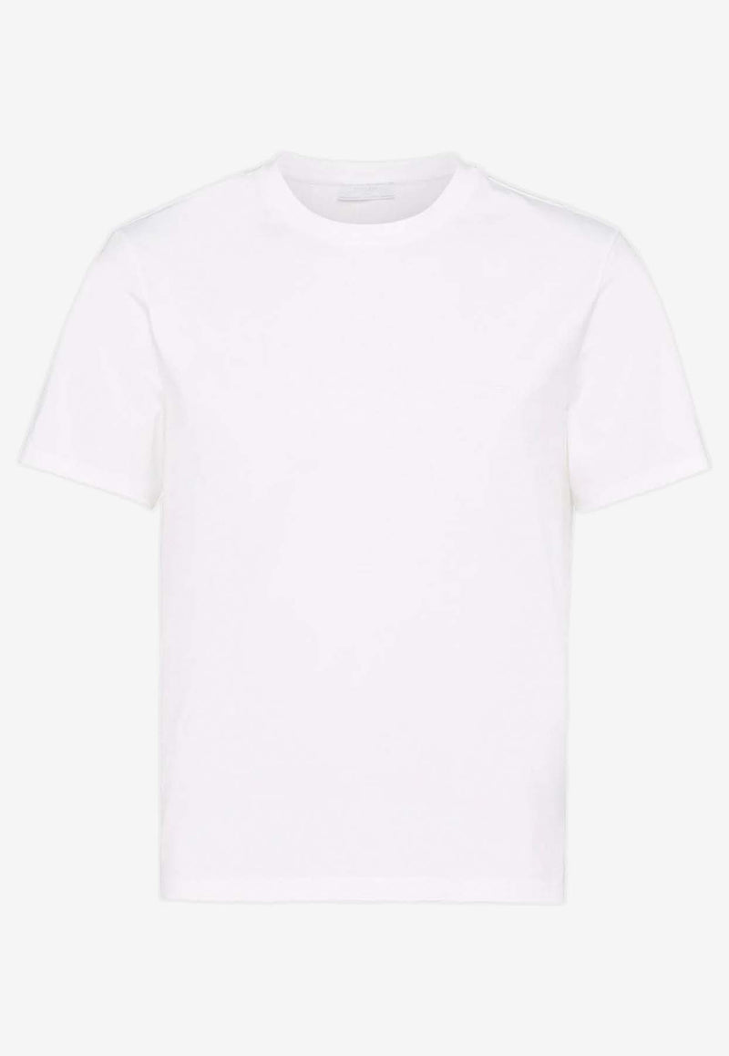 Prada Logo Label Basic T-shirt White UJM564710_F0009