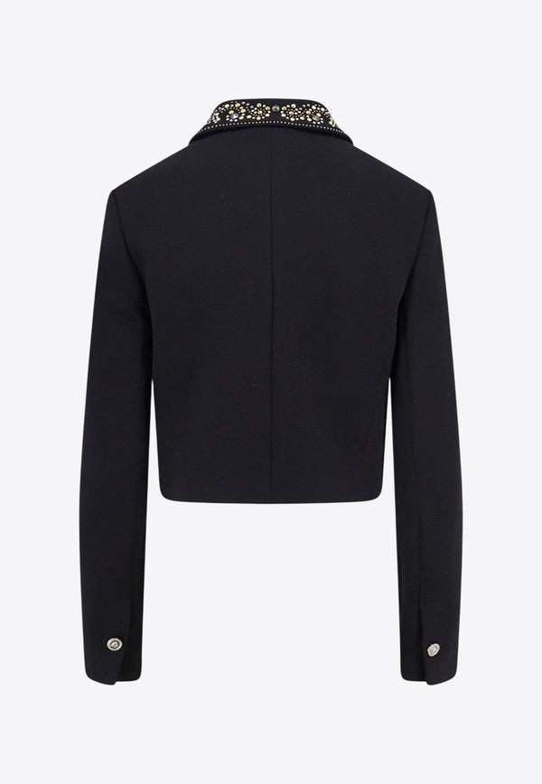Versace Embellished Cropped Jacket Black 10213191A127891B000_Black_30005351