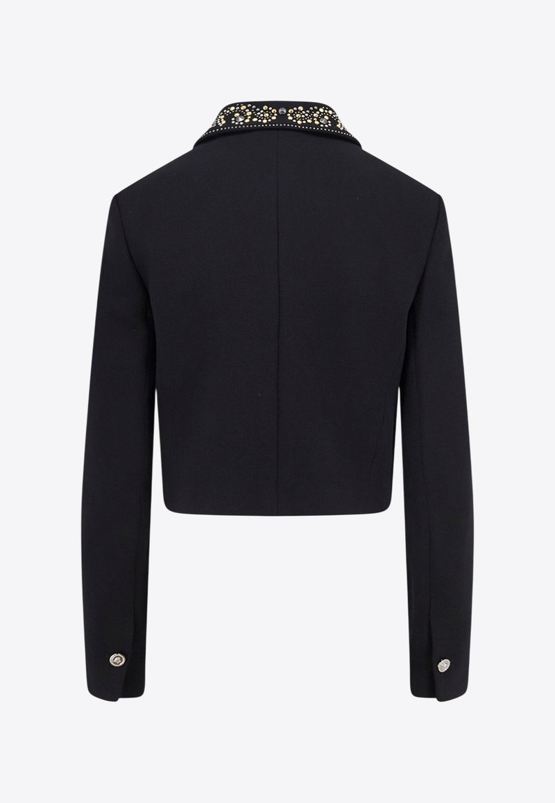 Versace Embellished Cropped Jacket Black 10213191A127891B000_Black_30005351