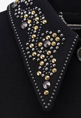 Versace Embellished Cropped Jacket Black 10213191A127891B000_Black_30005351