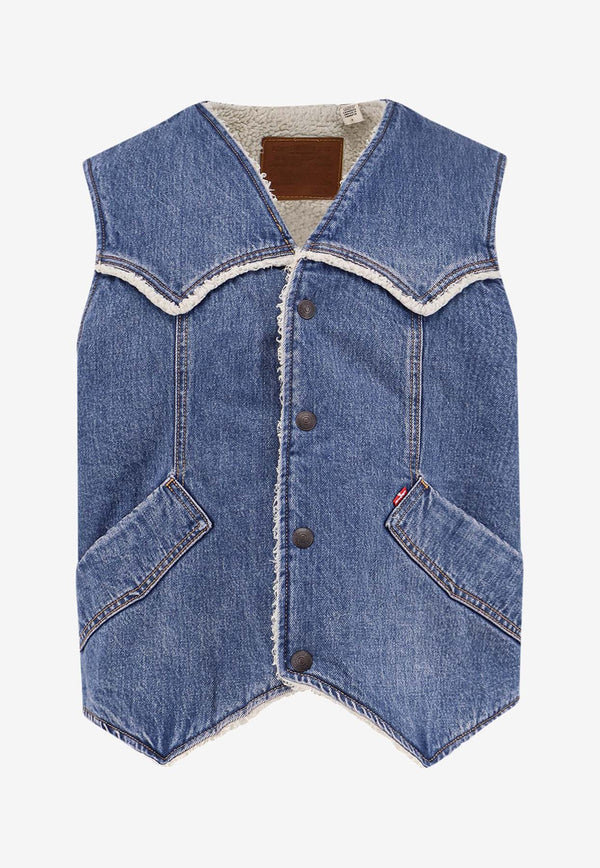 Levi's Western Sherpa Denim Vest Blue 003KC0000_Med indigo_29847647