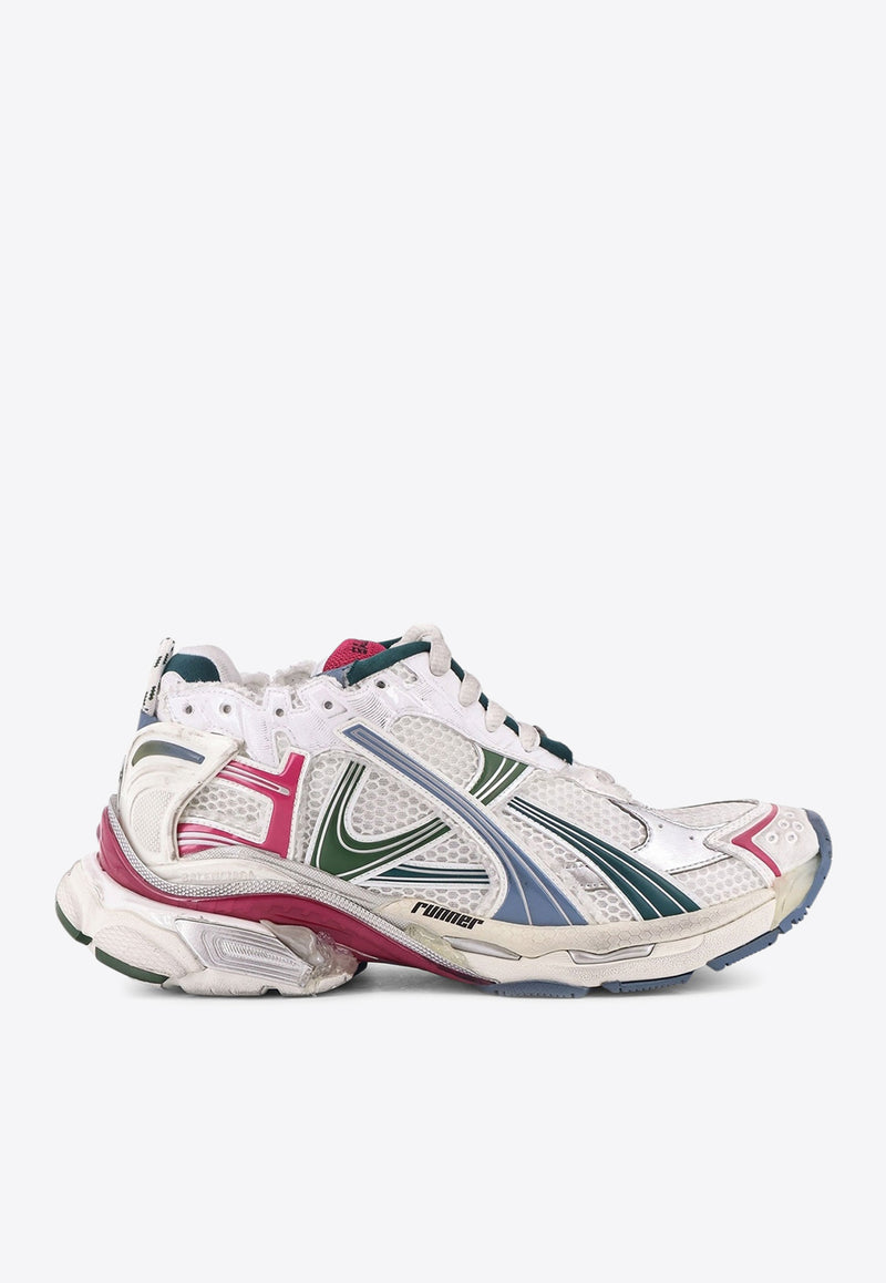 Balenciaga Runner Mesh Low-Top Sneakers Multicolor 772774W3RMU9934_WHT/DK GREEN/BLU/PNK_30005205