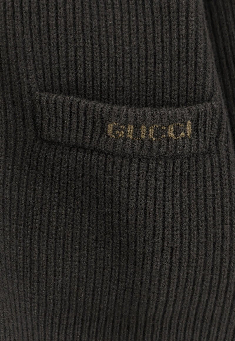 Gucci Ribbed Knit Wool Cardigan Gray 833501XKEYK3019_MILITARY GREEN/GREEN_29853942