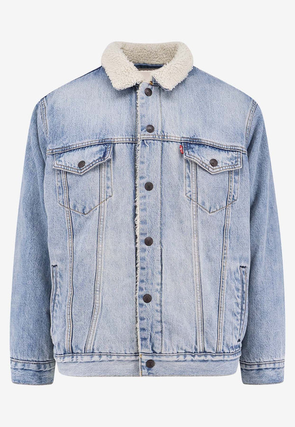 Levi's Sherpa Denim Trucker Jacket Blue A57840026_LIGHT INDIGO_29841727