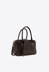 Golden Goose DB Vita Vintage Leather Shoulder Bag Brown GWA00470A00075355682_CREMA MARRONE_32278248