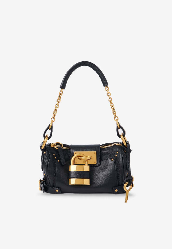 Chloé Small Paddington Leather Shoulder Bag  Black CH25WS803P75001_Black_30005136
