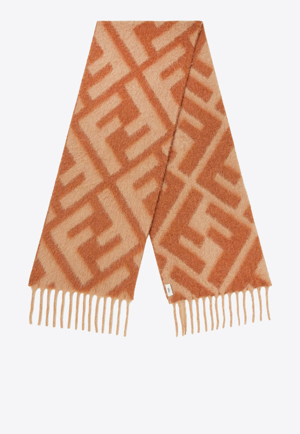 Fendi FF Monogram Alpaca Wool Scarf Brown FXT460AYKQF1U6S_CAMMELLO+BRANDY_29853803
