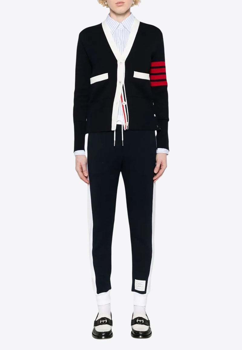 Thom Browne Name Tag Patch Drawstring Track Pants Navy FJQ123A03037_415