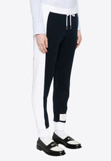 Thom Browne Name Tag Patch Drawstring Track Pants Navy FJQ123A03037_415