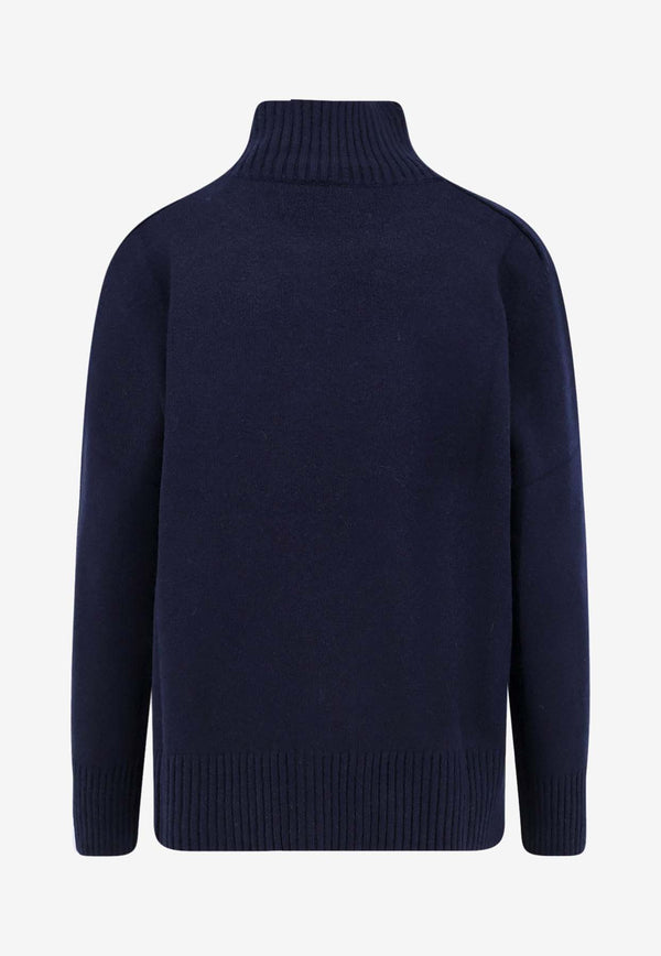 Alessandro Aste Celine High-Neck Sweater Blue 8WO19MID NAVY_Blue_35066020
