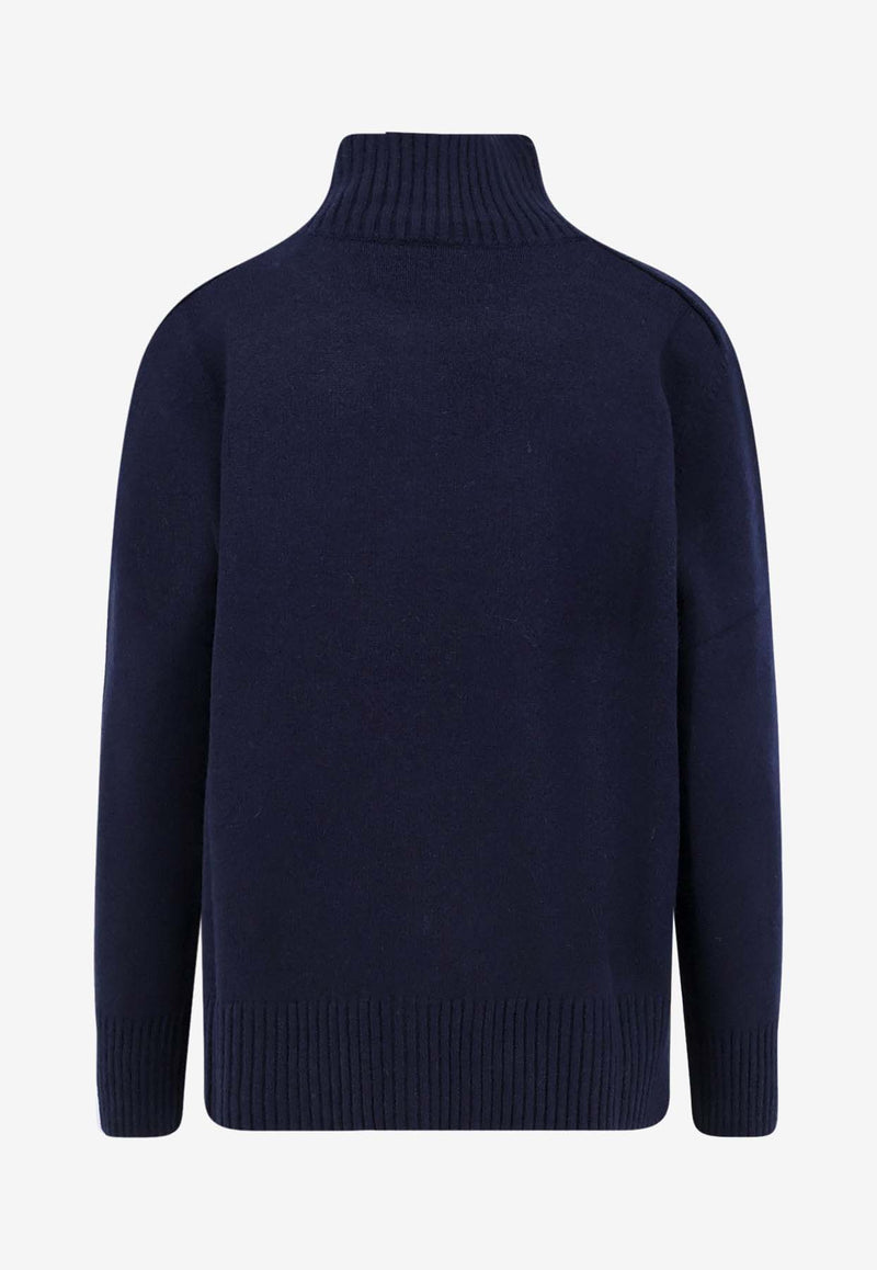 Alessandro Aste Celine High-Neck Sweater Blue 8WO19MID NAVY_Blue_35066020