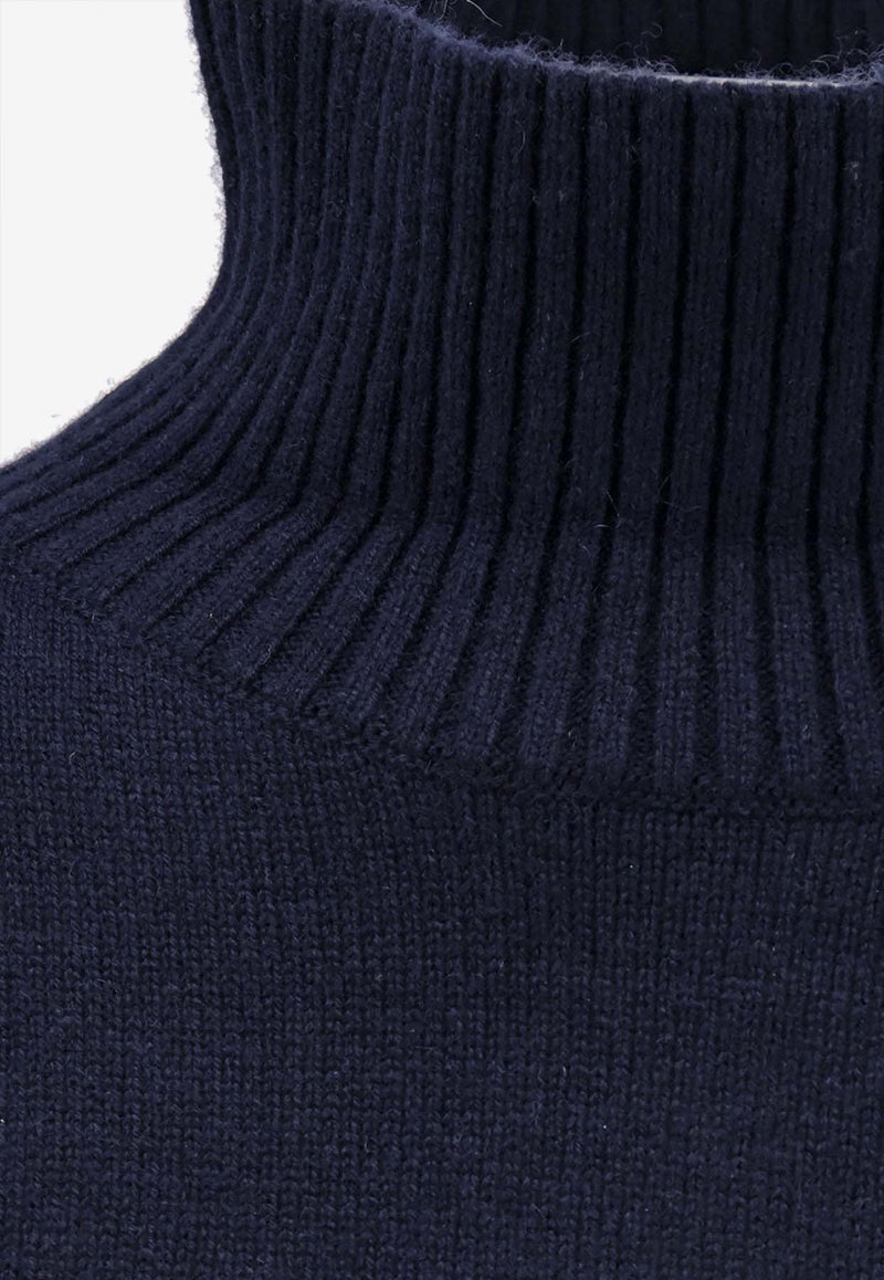 Alessandro Aste Celine High-Neck Sweater Blue 8WO19MID NAVY_Blue_35066020