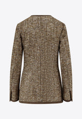 Golden Goose DB Wool-Blend Buttoned Blazer Brown GWP02336P00209390108_TURKISH COFFEE_29856738