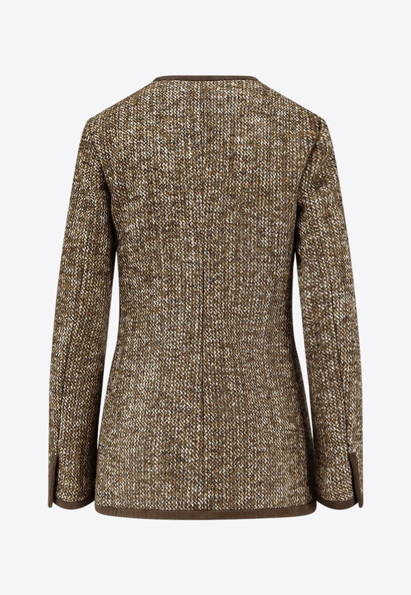 Golden Goose DB Wool-Blend Buttoned Blazer Brown GWP02336P00209390108_TURKISH COFFEE_29856738