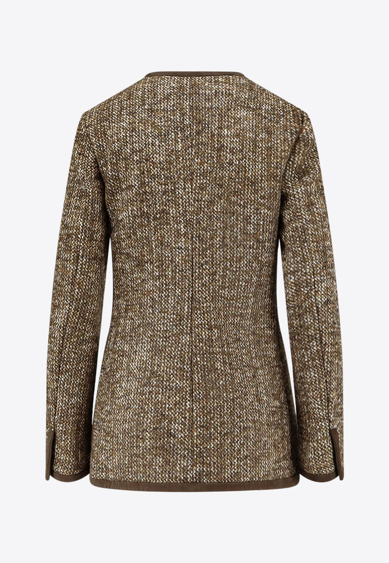 Golden Goose DB Wool-Blend Buttoned Blazer Brown GWP02336P00209390108_TURKISH COFFEE_29856738