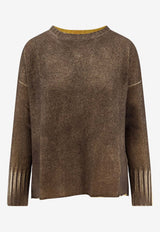 Alessandro Aste Zambira Wool-Blend Sweater Brown 8WO65SP09_Golden_35065913