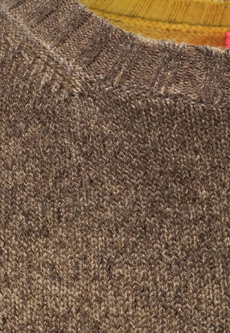 Alessandro Aste Zambira Wool-Blend Sweater Brown 8WO65SP09_Golden_35065913