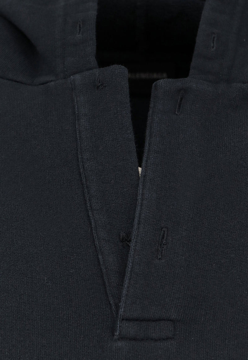 Balenciaga Logo Print Faded Hooded Sweatshirt Black 827939TTVJ21569_FADED BLACK/WHITE_30005112