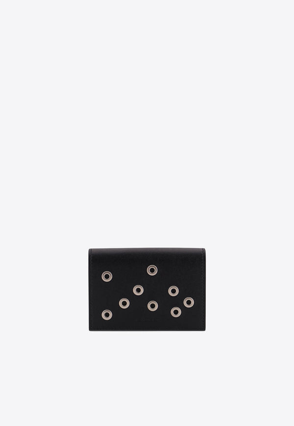 Jil Sander Stud-Embellished Leather Wallet Black J26VL0027P8556001_Black_35066043