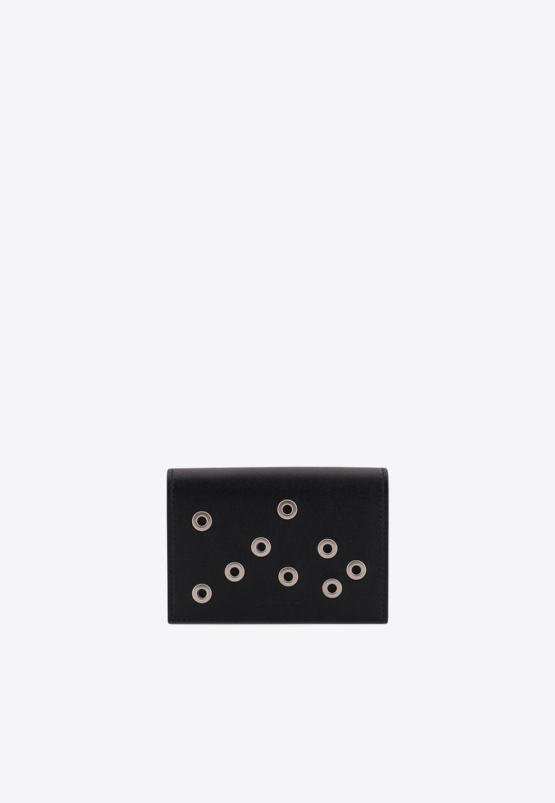 Jil Sander Stud-Embellished Leather Wallet Black J26VL0027P8556001_Black_35066043