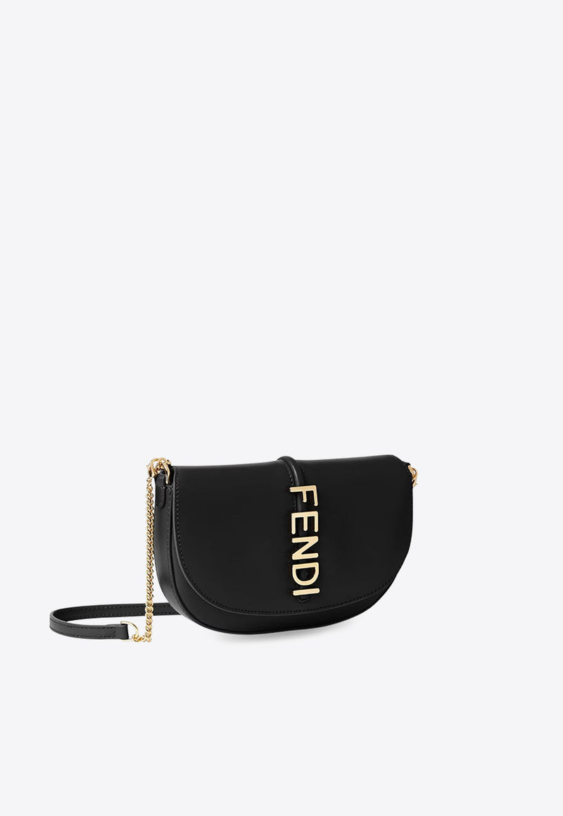 Fendi Fendigraphy Leather Chain Clutch Black 8M0529ANSSF0KUR_NERO+ORO SOFT_29854280