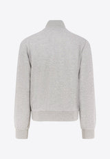Gucci Signature Web Zip-Up Sweatshirt Gray 828331XJHCX1183_LIGHT GREY MEL/MIX_29850538