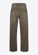 Represent Washed Straight-Leg Jeans Olive MLM10033359_WASHED OLIVE_29839763
