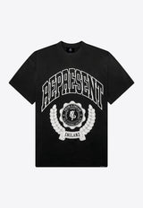 Represent Legacy Crest Printed T-shirt Black MLM10017004_STAINED BLACK_29842330
