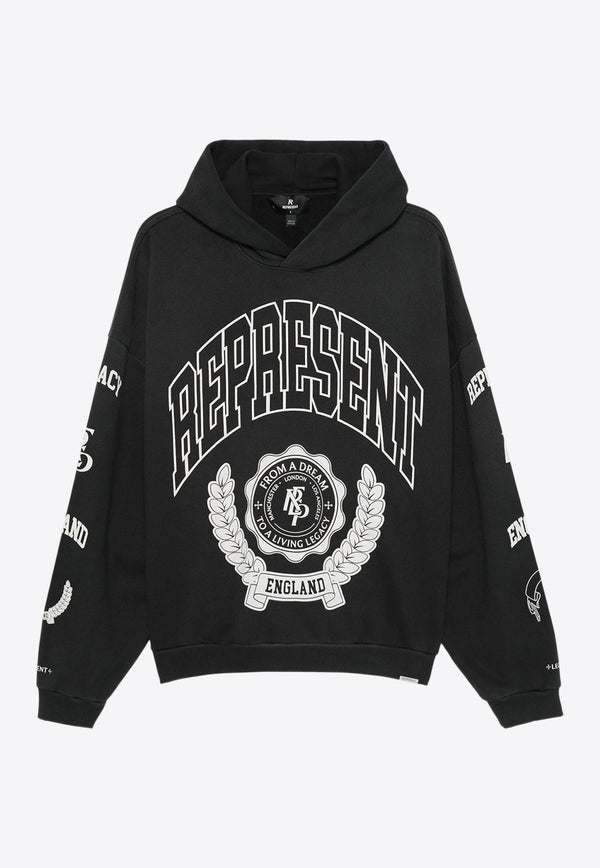 Represent Legacy Crest Distressed Hooded Sweatshirt Black MLM10037204_STAINED BLACK_29845551