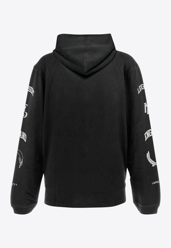 Represent Legacy Crest Distressed Hooded Sweatshirt Black MLM10037204_STAINED BLACK_29845551