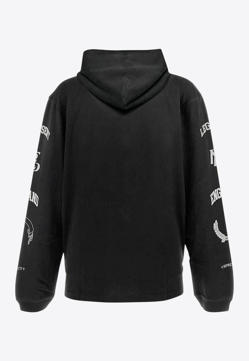 Represent Legacy Crest Distressed Hooded Sweatshirt Black MLM10037204_STAINED BLACK_29845551