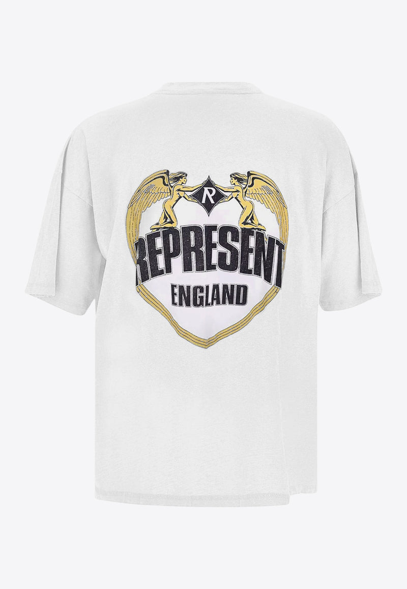 Represent Angel Border Boxy T-shirt White MLM10017130_WASHED ECRU_29847684