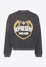 Represent Angel Border Faded Sweatshirt Gray MLM10036704_STAINED BLACK_29843995