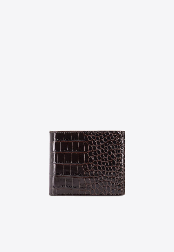 Tom Ford Croc-Embossed Leather Wallet Brown Y0410LCL439S1B087_Brown_29838802