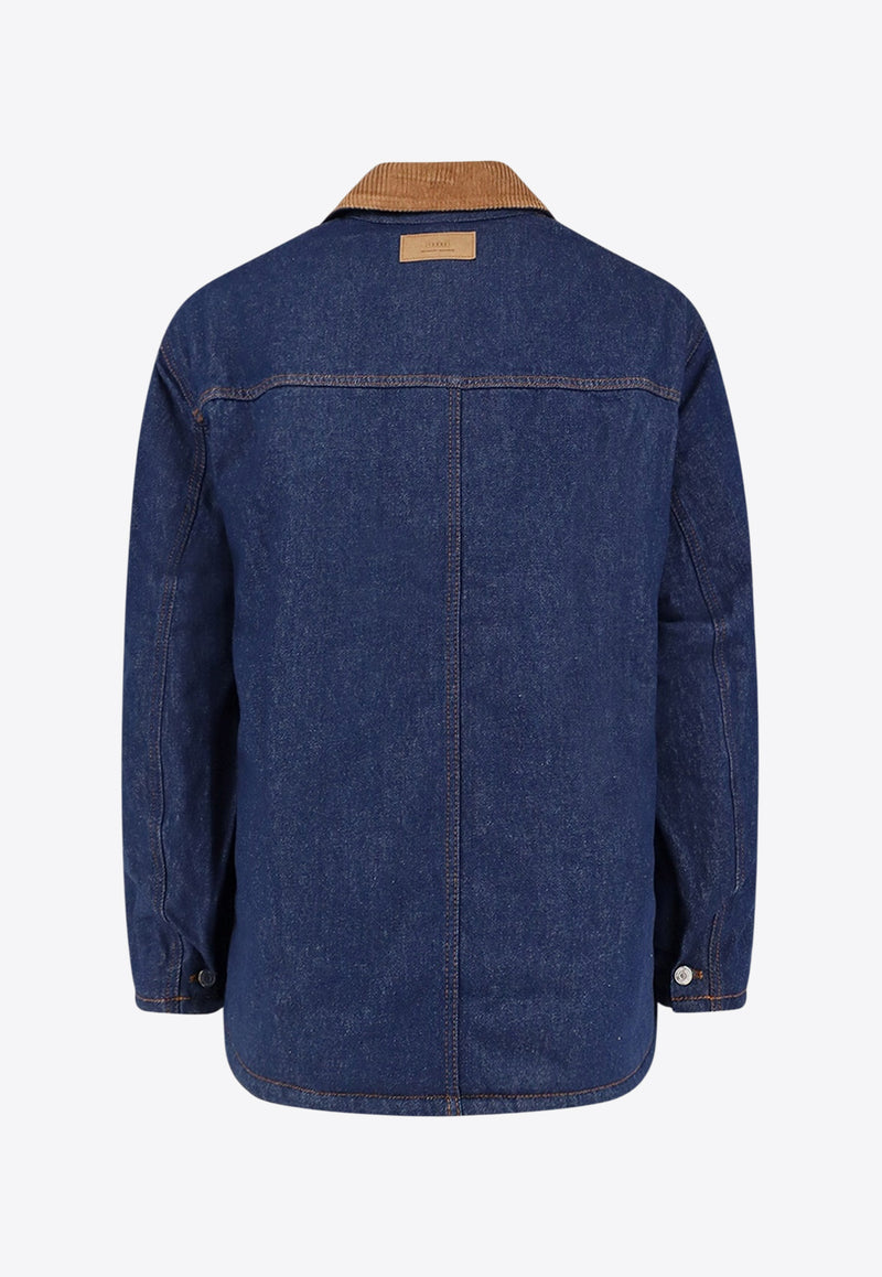 AMI PARIS Padded Denim Jacket Blue UJK834DE0104402_Blue_29844294