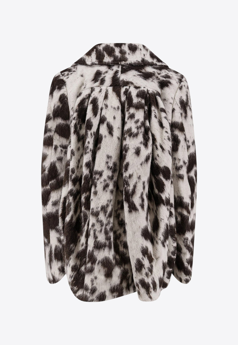 Dries Van Noten Double-Breasted Jacquard Alpaca Wool Blend Coat Brown 2520105402288703_Brown_29843517