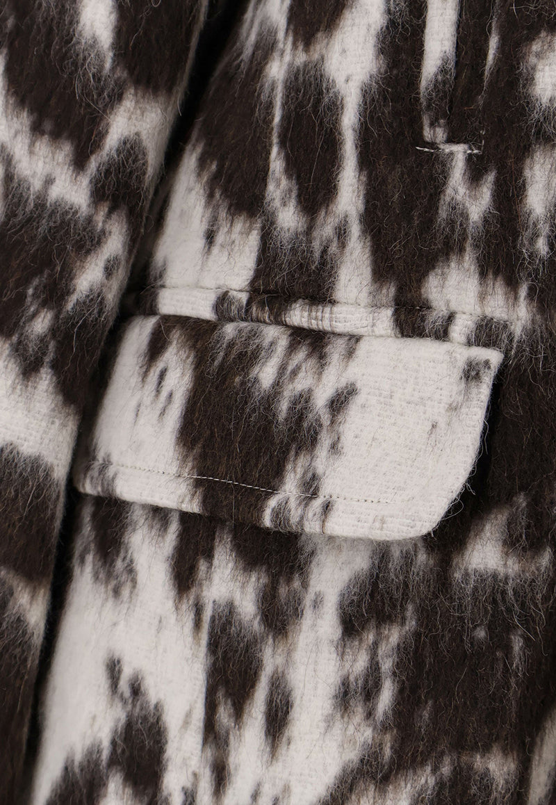 Dries Van Noten Double-Breasted Jacquard Alpaca Wool Blend Coat Brown 2520105402288703_Brown_29843517