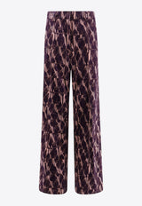 Dries Van Noten Paxy Printed Corduroy Pants Purple 2520109002331358_Purple_29842297