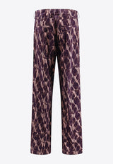 Dries Van Noten Paxy Printed Corduroy Pants Purple 2520109002331358_Purple_29842297