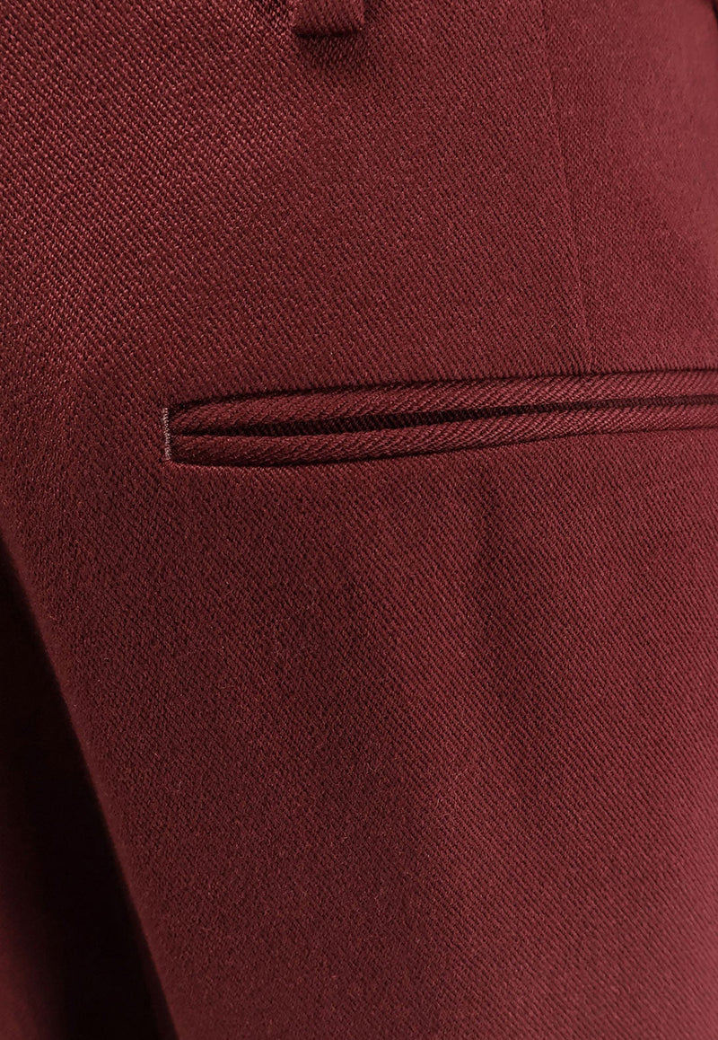 Dries Van Noten Portias Tailored Wool Pants Maroon 2520109222248360_Brique_29847278