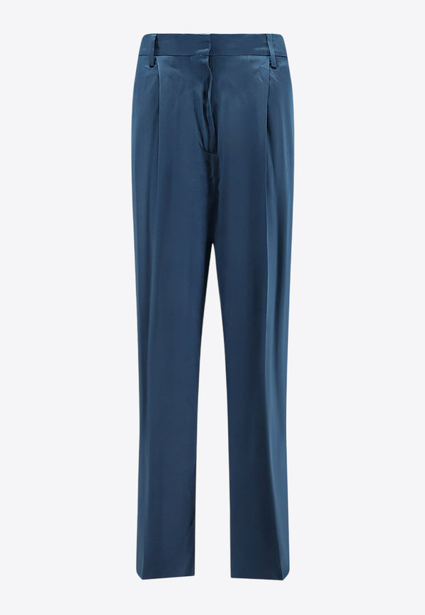 Dries Van Noten Portias Tailored Satin Pants Petrol 2520109222070508_PETROL_29839929