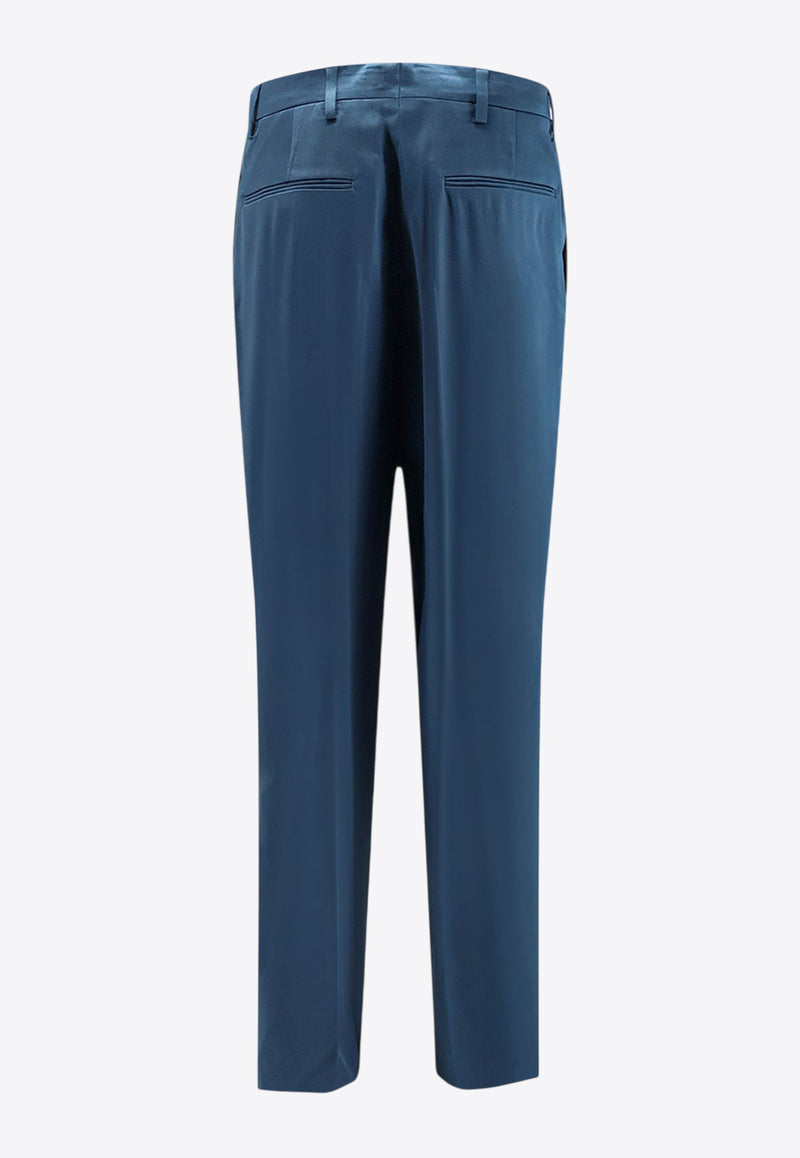 Dries Van Noten Portias Tailored Satin Pants Petrol 2520109222070508_PETROL_29839929