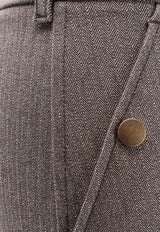 Burberry Herringbone Jodhpurs Pants Gray 8116806C4055_WLNUT BRWN/TAUPE BGE_29839530