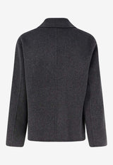 Paltò Dante Zip-Up Wool Jacket Gray B51PUDANTDOU746_White_35065911