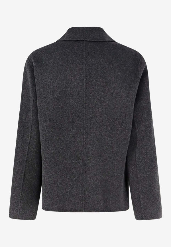 Paltò Dante Zip-Up Wool Jacket Gray B51PUDANTDOU746_White_35065911