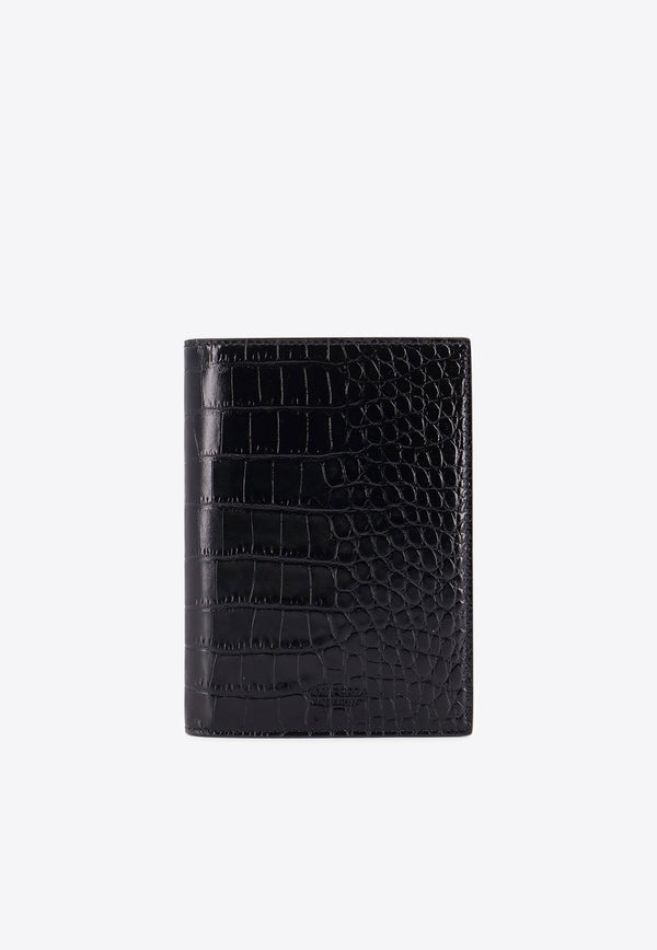 Tom Ford Croc-Embossed Leather Long Wallet Black Y0420LCL439G1N001_Black_29839293